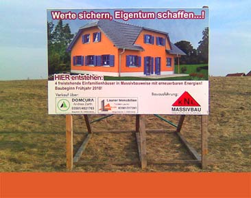 Beschriftung Bauschilder