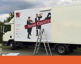 Beschriftung LKW-Koffer